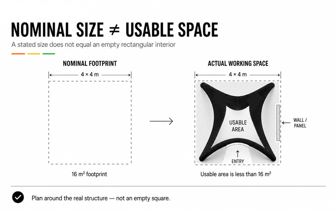 Nominal Tent Size Is Not the Same as Usable Interior Space
